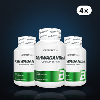 Ashwagandha 4 x 60 capsulles Pakket