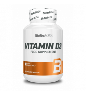 BiotechUSA Vitaminen en Mineralen - Vitamin D3 50mcg 60 tab.