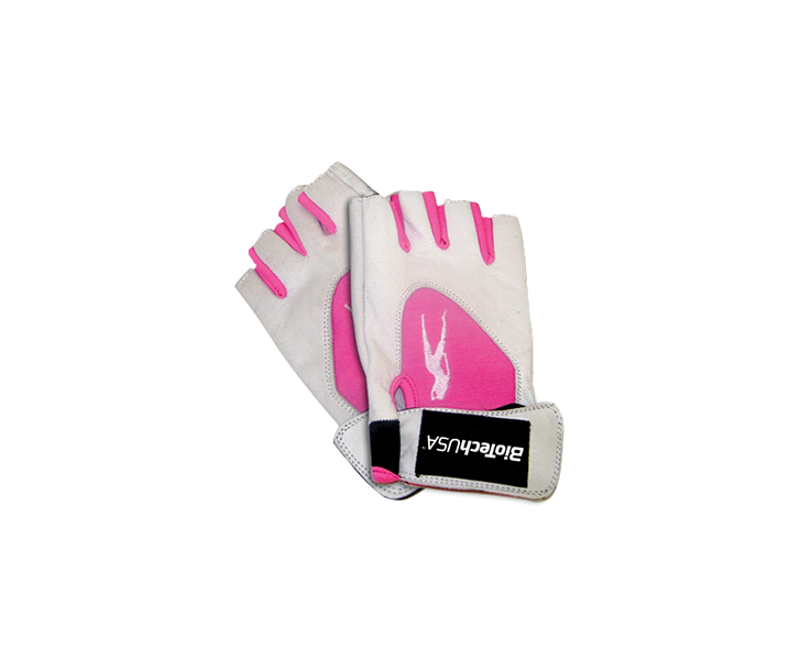 BiotechUSA Accessories - Lady1 L,gloves,leather,white-pink (PK)