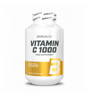 BiotechUSA Vitaminen en Mineralen - Vitamin C 1000 100 tab.