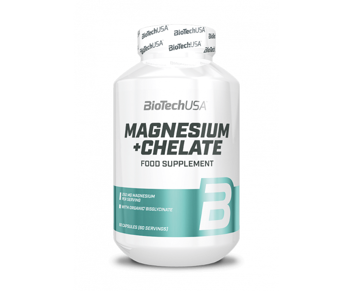 BiotechUSA Vitaminen en Mineralen - Magnesium + Chelate 60 caps.