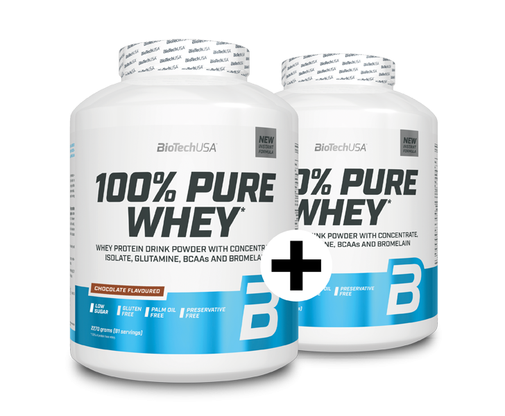 Verdubbel en bespaar 2 x 100% Pure Whey 2270g