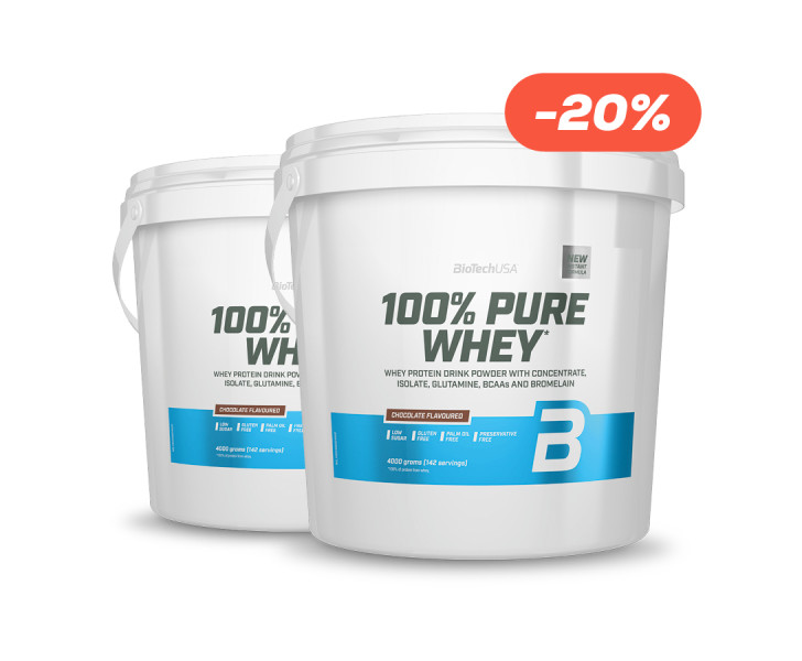 Verdubbel en bespaar 2 x 100% Pure Whey 4000g