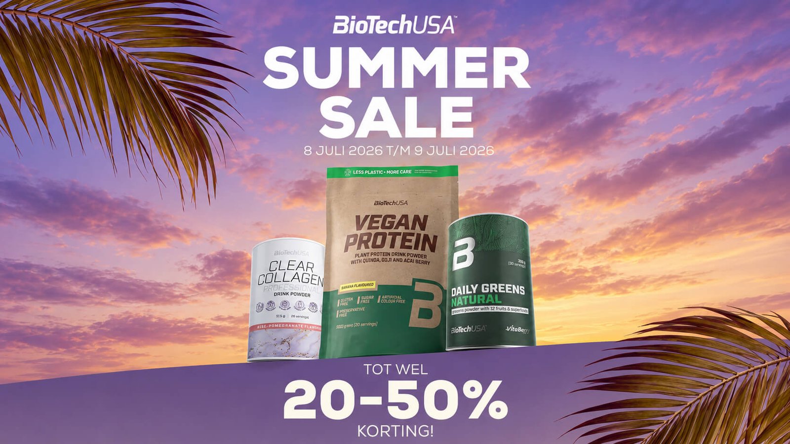 BioTechUSA Summer Sale 8 en 9 juli 2026 - tot 50% korting