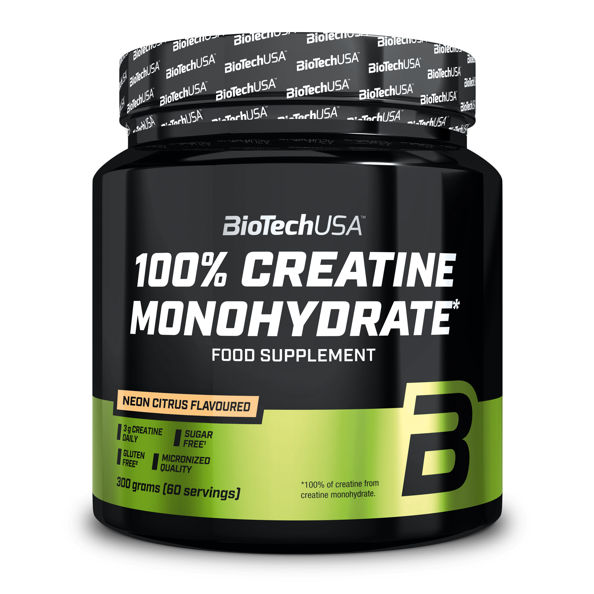 100% Creatine Monohydrate 300g Gearomatiseerd