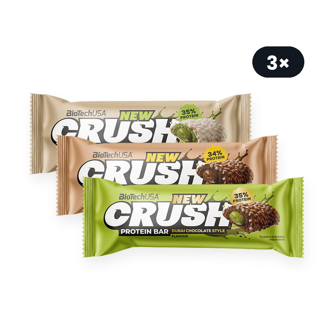 3 x BioTechUSA Crush Protein Bar 45g pakket – mix je smaken