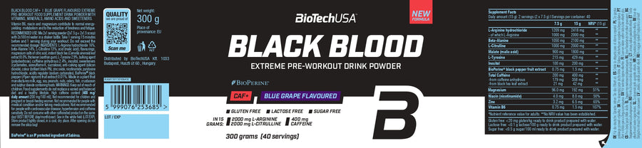 Ingrediënten Blauwe druif