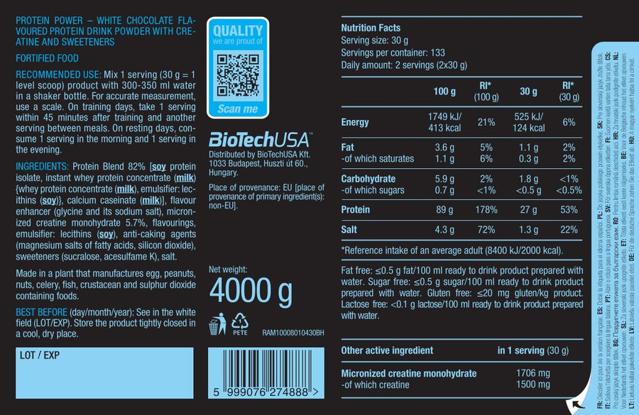 Ingrediënten Witte chocolade