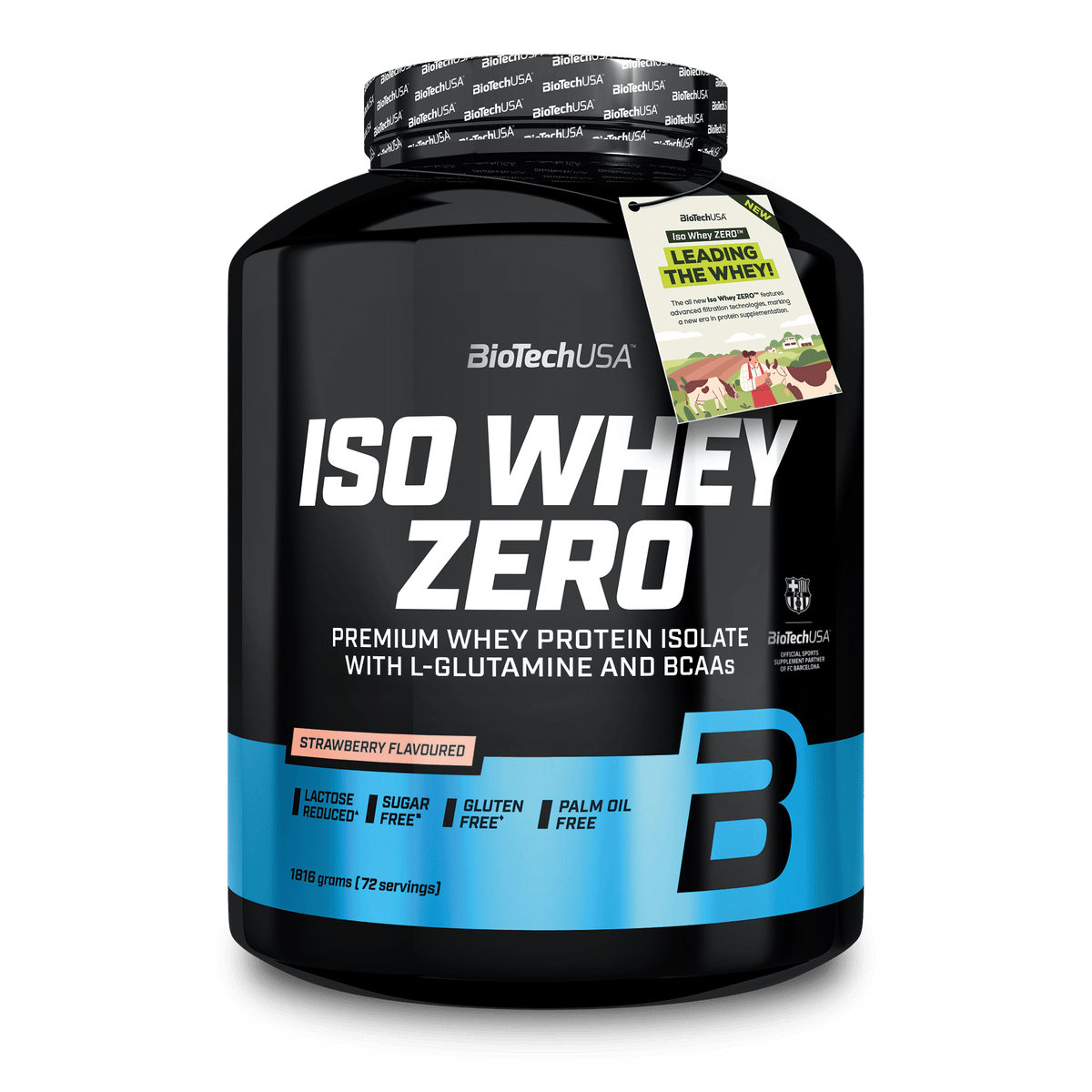 BioTechUSA Iso Whey Zero 1816g aardbei whey isolate eiwitpoeder