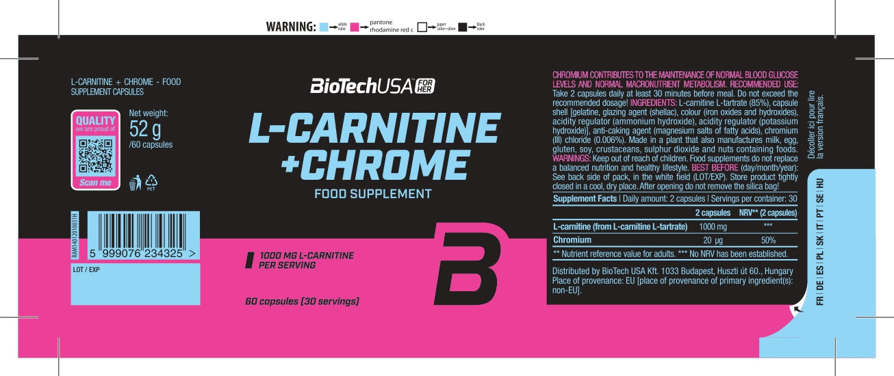 l carnitine chrome BioTechUSA L-Carnitine + L-Carnitine+Chrome Liquid Fat Burner 'Orange', 500 mg clean flavor L-CARNITINE FORTE 3000MG + CHROME