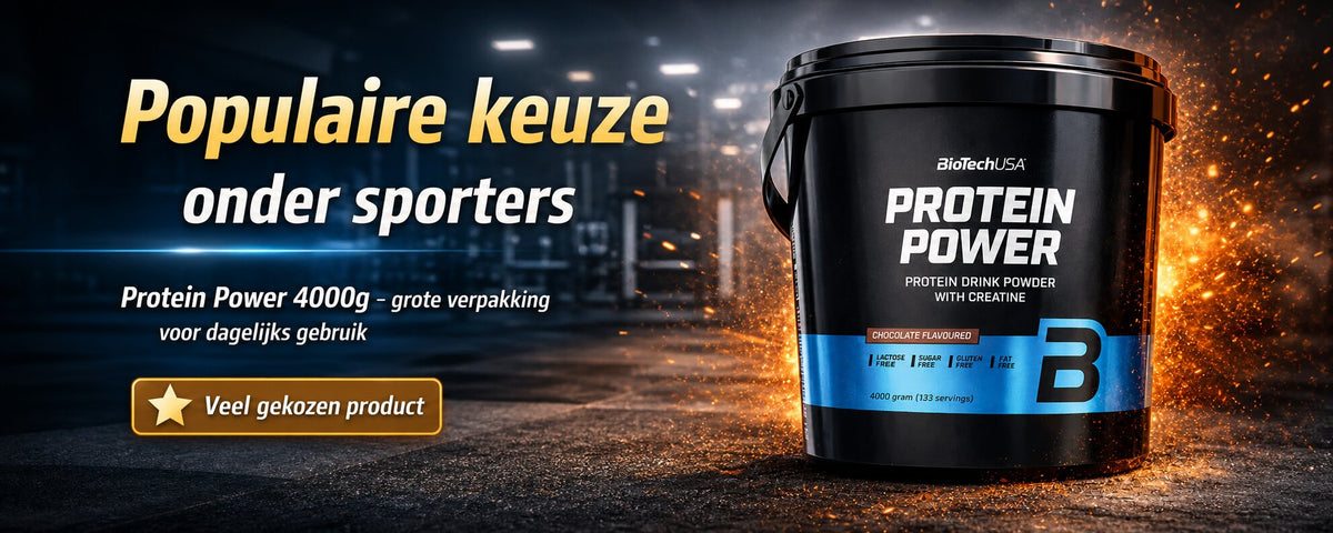 BioTechUSA Protein Power eiwitpoeder met creatine 4000g chocolade smaak – grote verpakking voor dagelijks gebruik