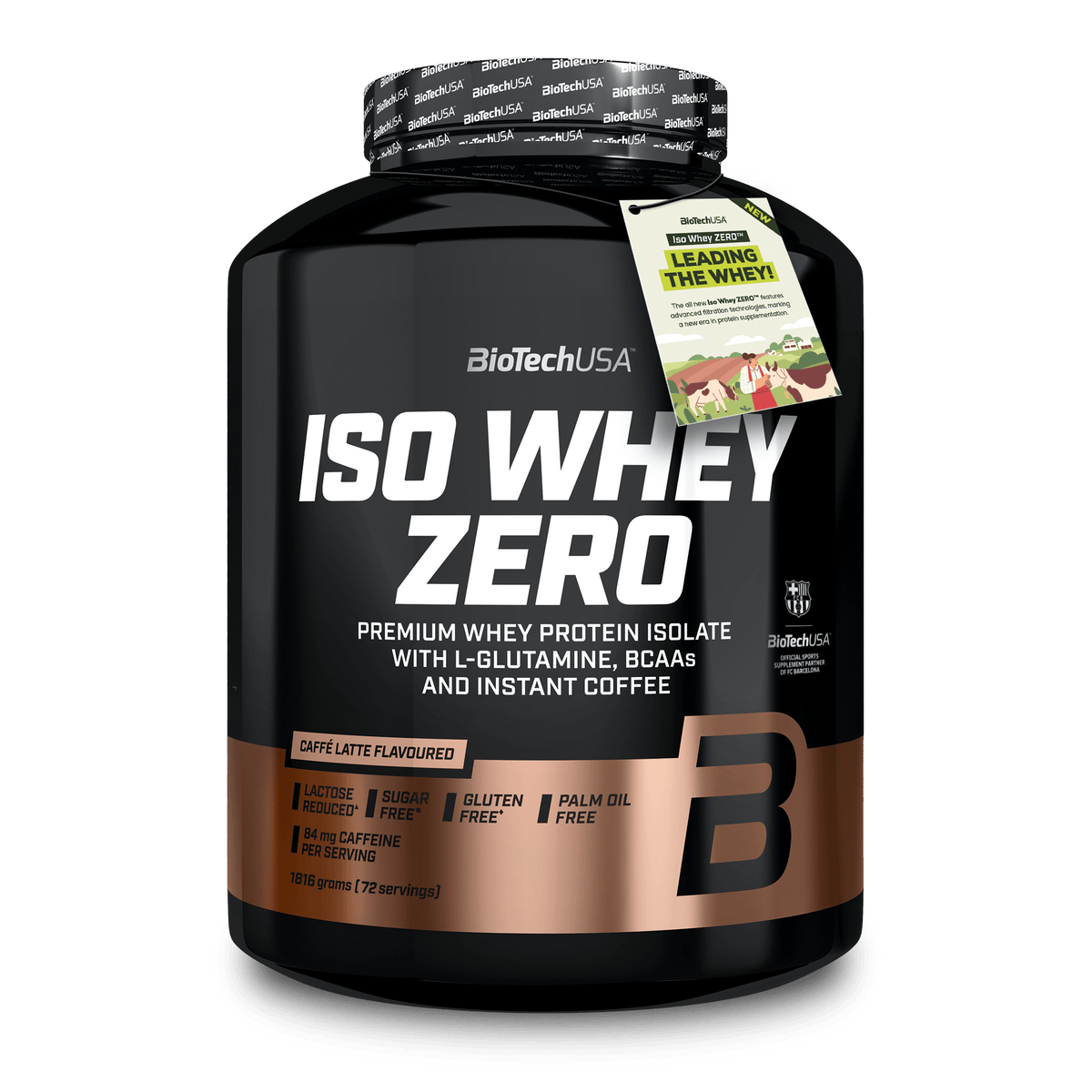 BioTechUSA Iso Whey Zero 1816g caffé latte verpakking whey isolate eiwitpoeder