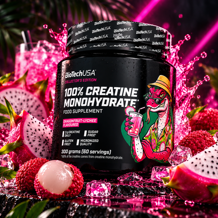 BioTechUSA 100% Creatine Monohydrate 300g Dragonfruit-Lychee listing image