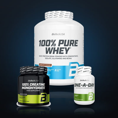 100% Pure Whey 2000g+100% Micronized Creatine 300g+One A Day