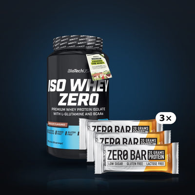 Iso whey Zero 908g + 3 Stuks Zero Bar 50g Gratis!
