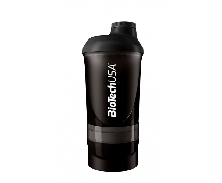 BioTechUSA Wave+ Shaker 600ml met compartimenten