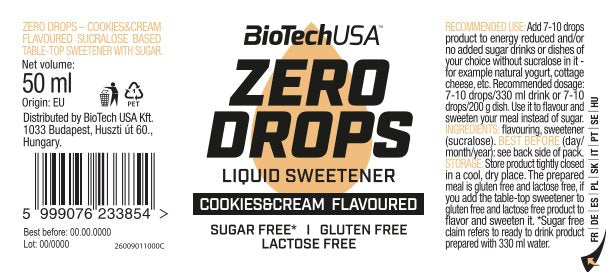 Ingrediënten Cookies cream